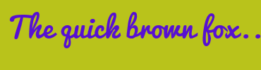 Image with Font Color 5710D2 and Background Color B9C31B